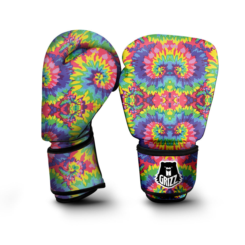 Tie Dye Colorful Abstract Print Pattern Boxing Gloves-grizzshop