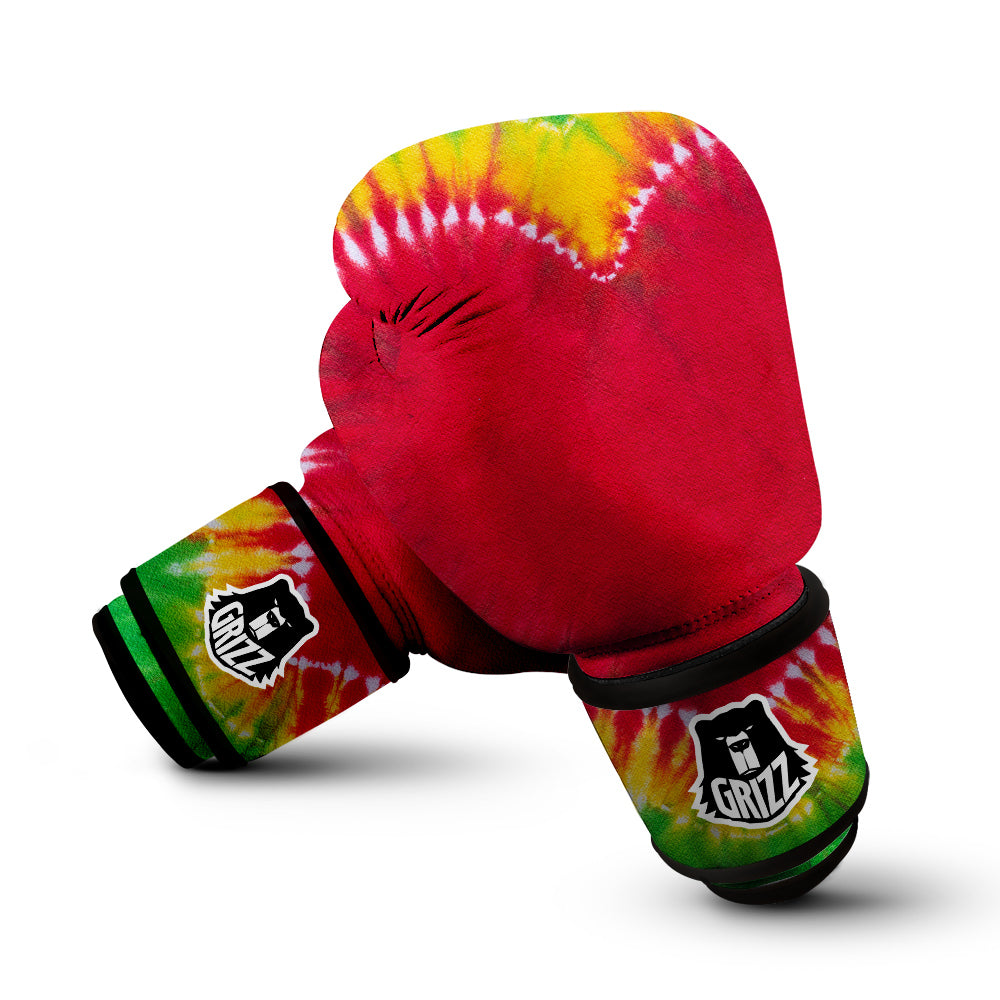 Tie Dye Colorful Heart Print Boxing Gloves-grizzshop