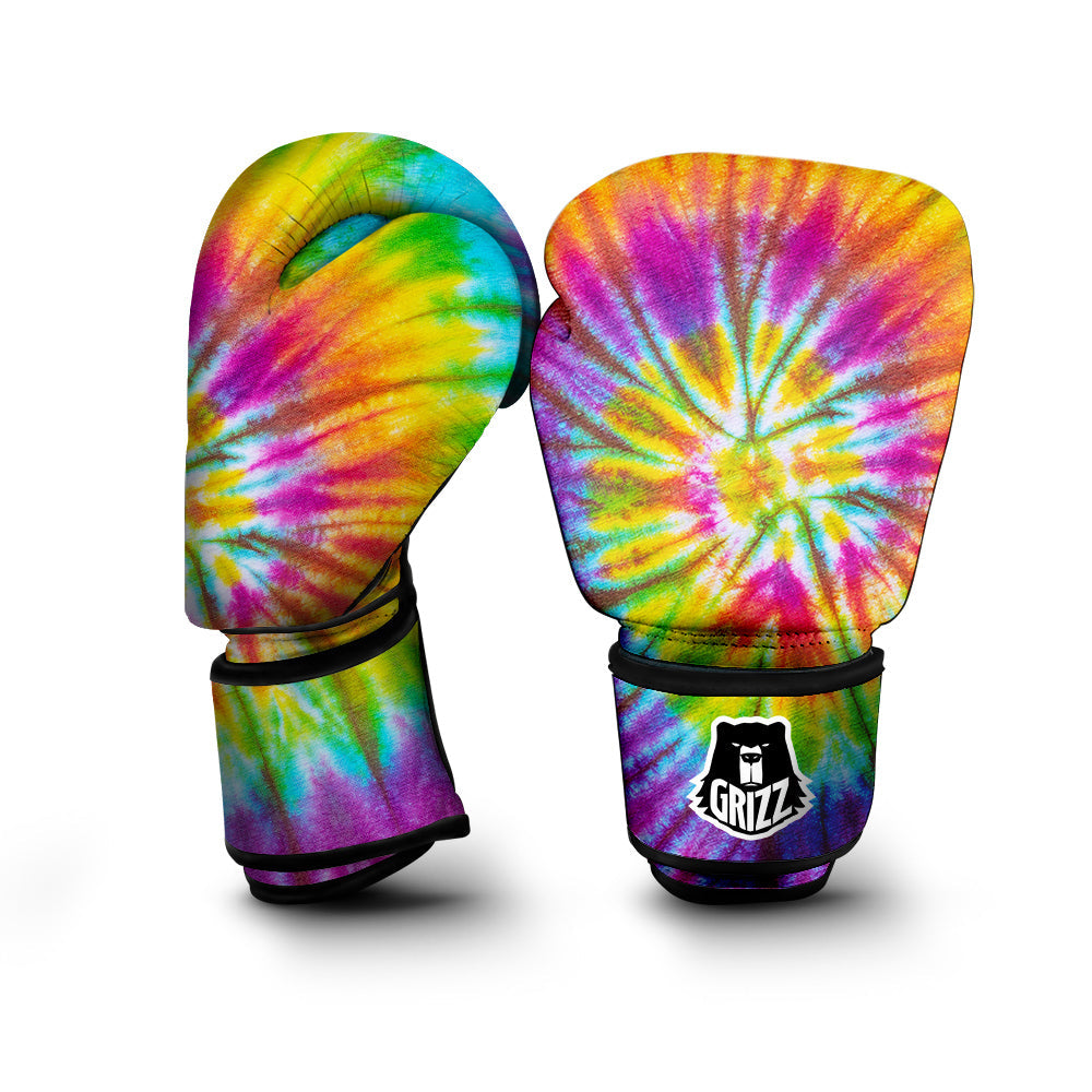 Tie Dye Colorful Hippie Print Boxing Gloves-grizzshop