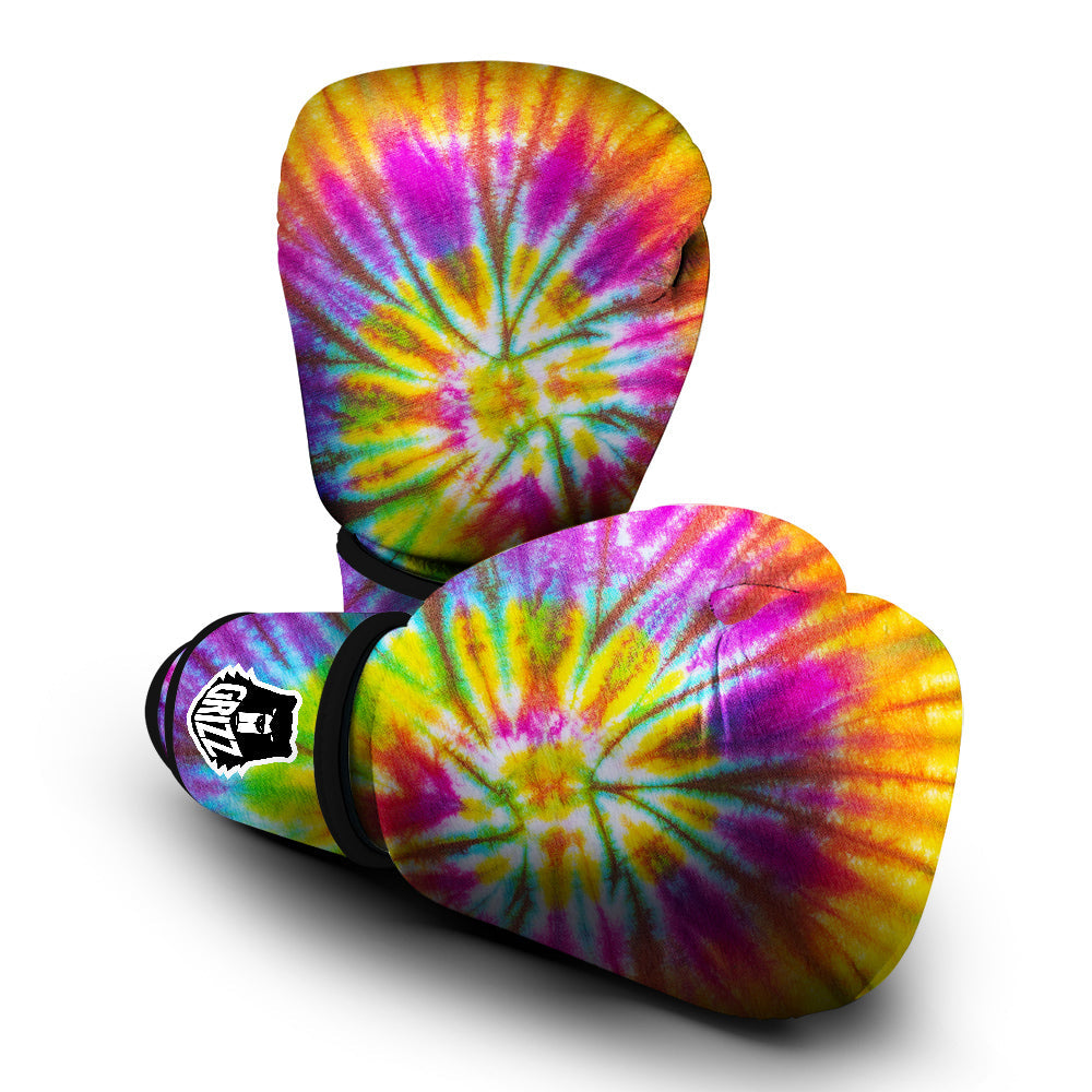Tie Dye Colorful Hippie Print Boxing Gloves-grizzshop