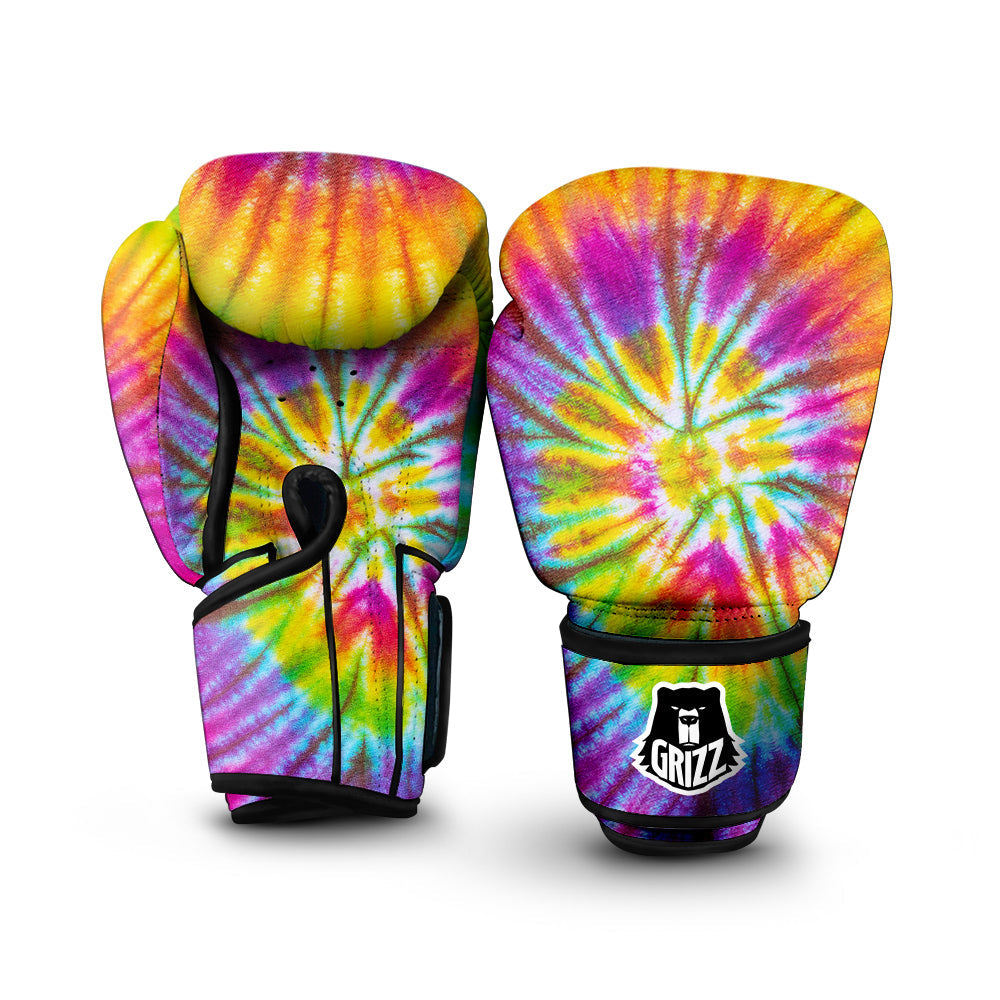 Tie Dye Colorful Hippie Print Boxing Gloves-grizzshop