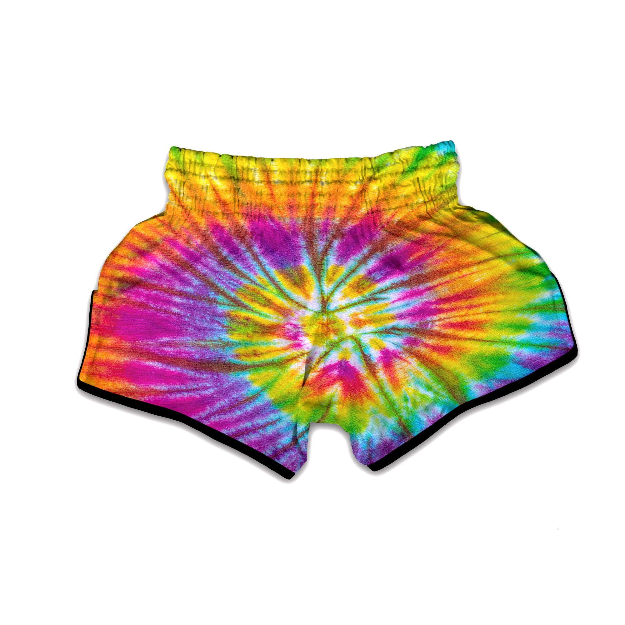 Tie Dye Colorful Hippie Print Muay Thai Boxing Shorts-grizzshop