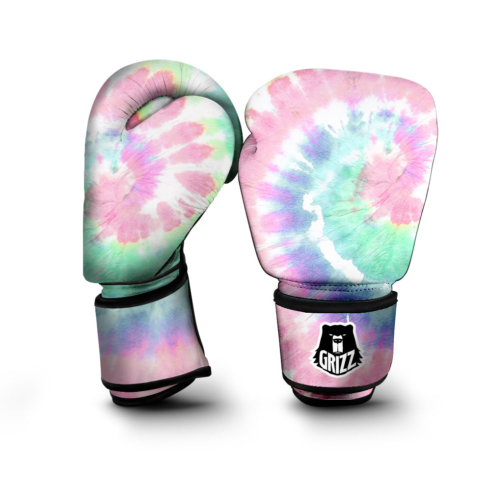 Tie Dye Colorful Spiral Print Boxing Gloves-grizzshop