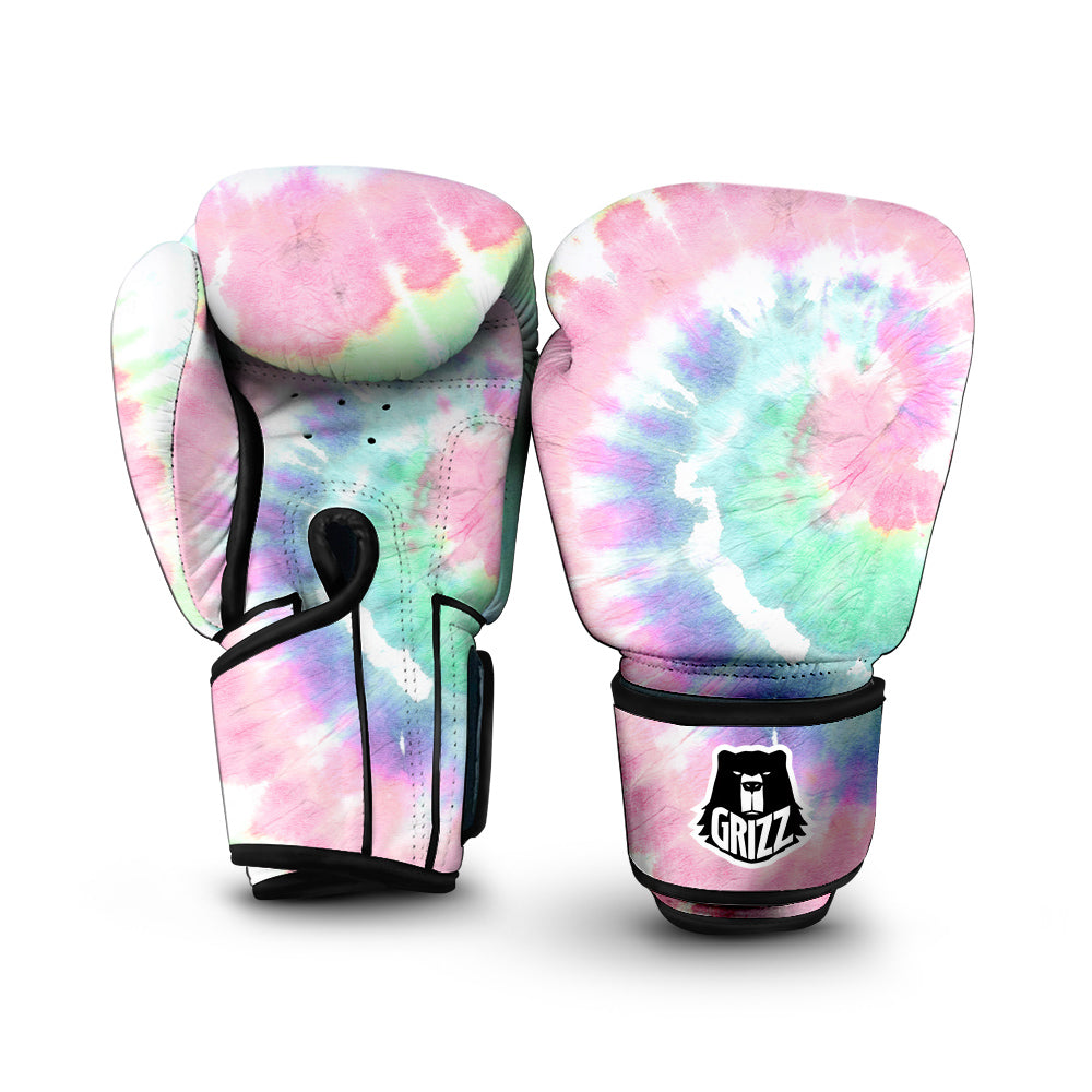 Tie Dye Colorful Spiral Print Boxing Gloves-grizzshop