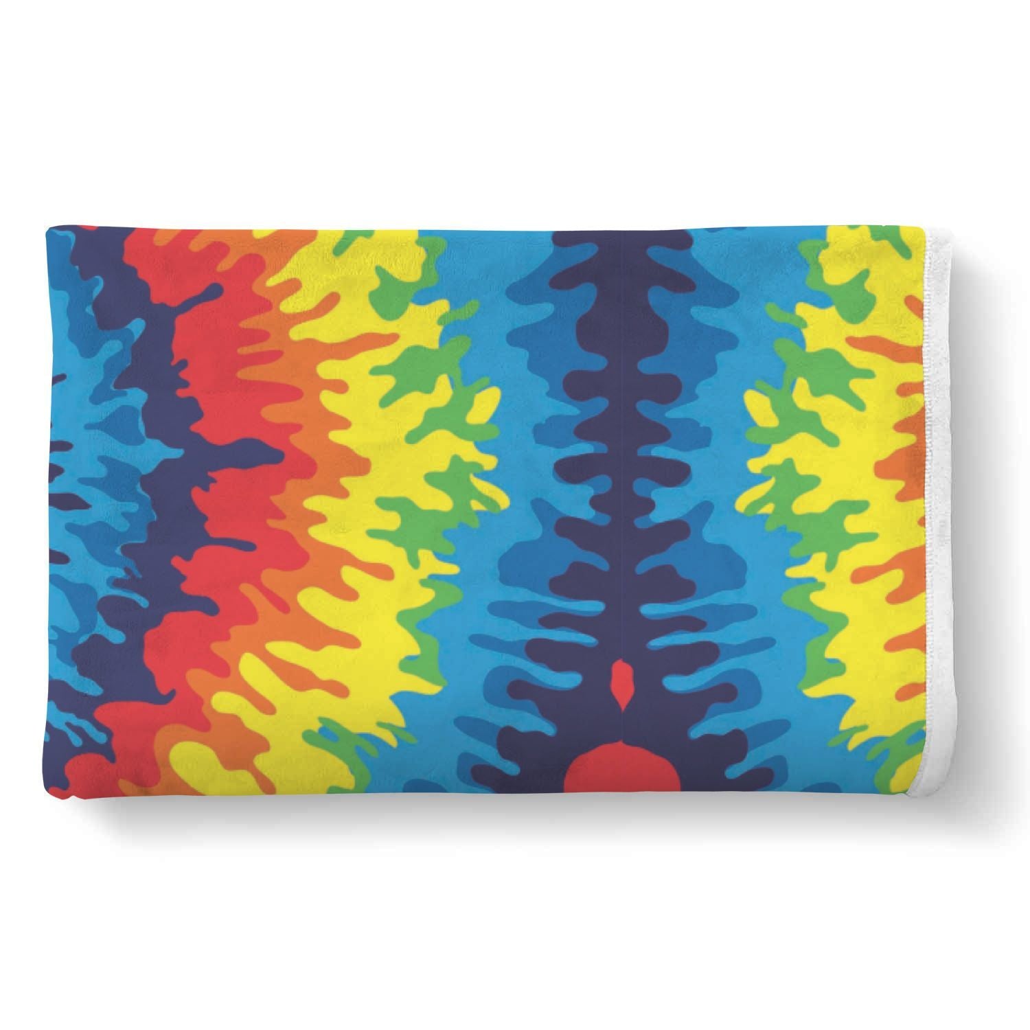Tie Dye Heart Pattern Print Throw Blanket-grizzshop