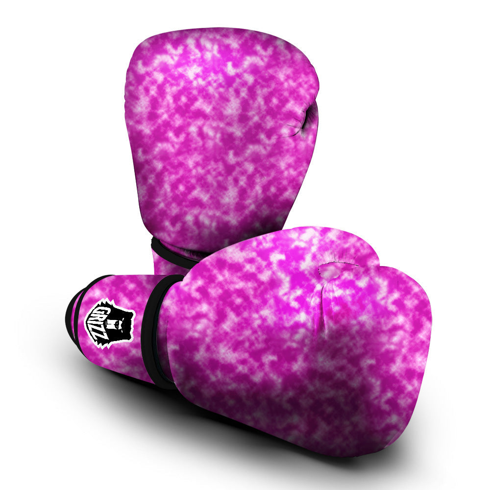 Tie Dye Hot Pink Print Pattern Boxing Gloves-grizzshop