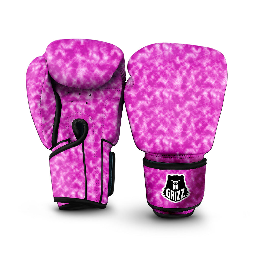 Tie Dye Hot Pink Print Pattern Boxing Gloves-grizzshop