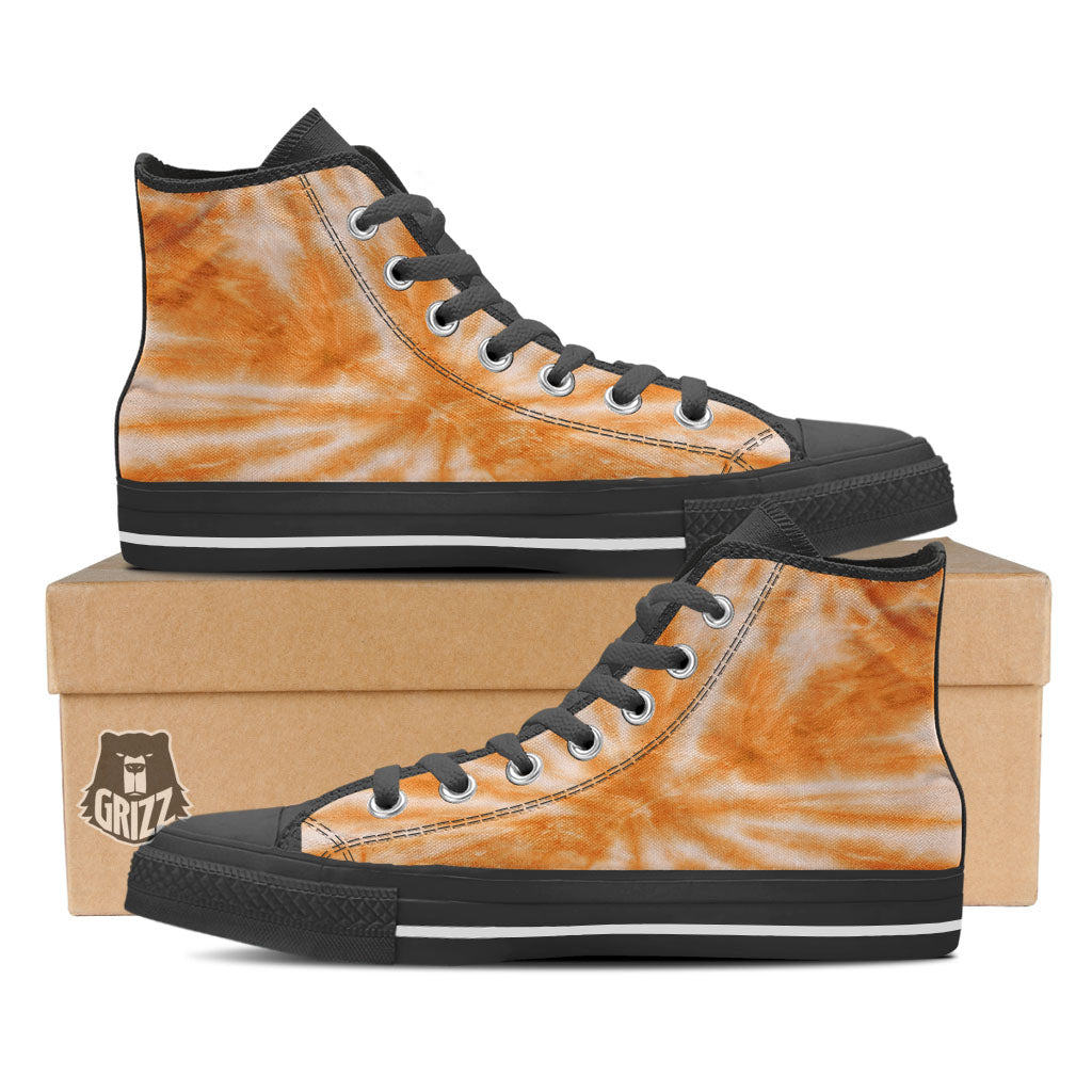Tie Dye Orange Print High Top Shoes-grizzshop