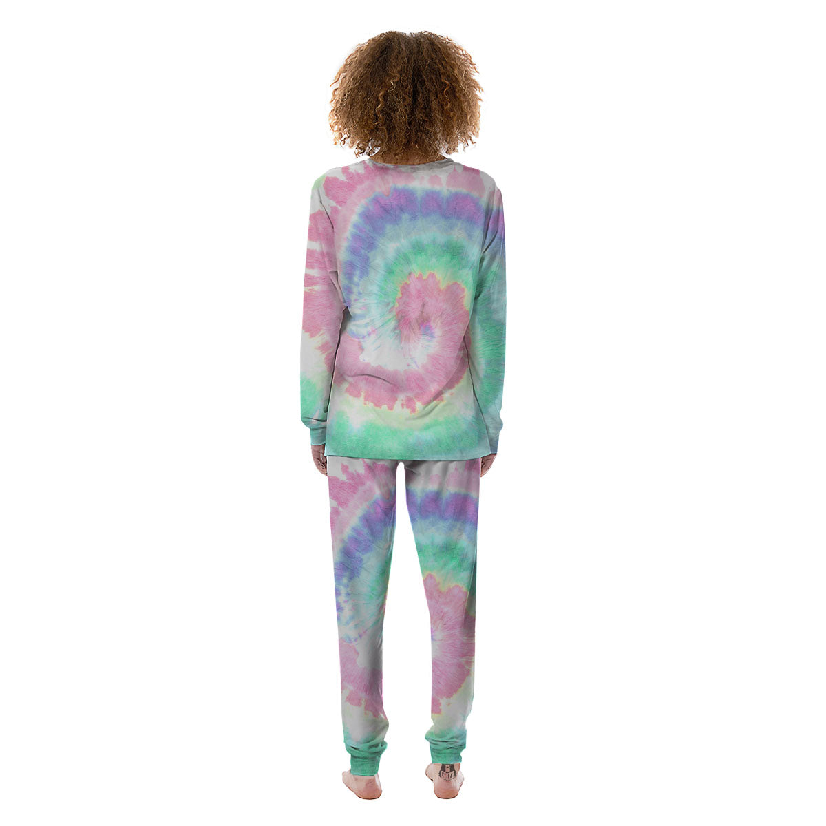 Tie Dye Pastel Print Women's Pajamas-grizzshop