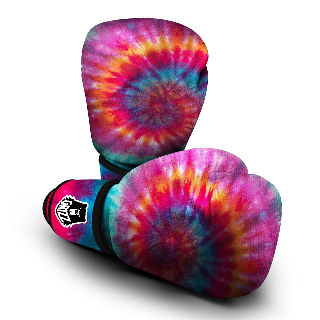 Tie Dye Pattern Print Boxing Gloves-grizzshop