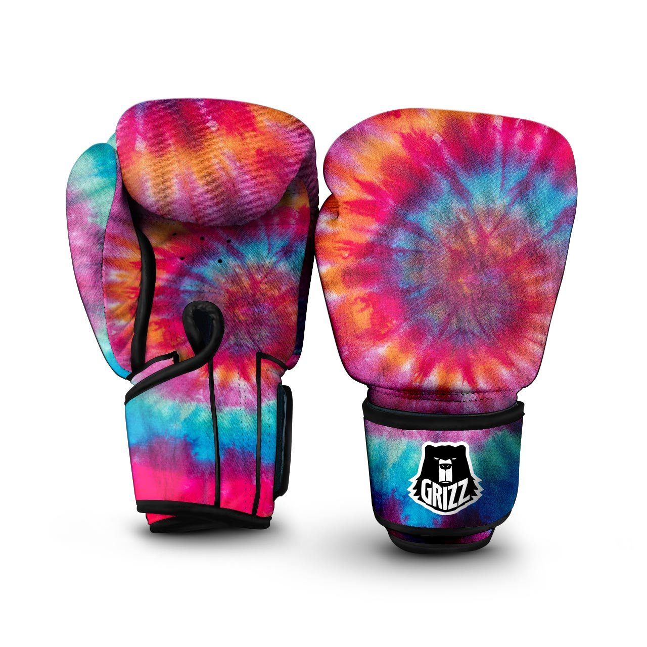 Tie Dye Pattern Print Boxing Gloves-grizzshop