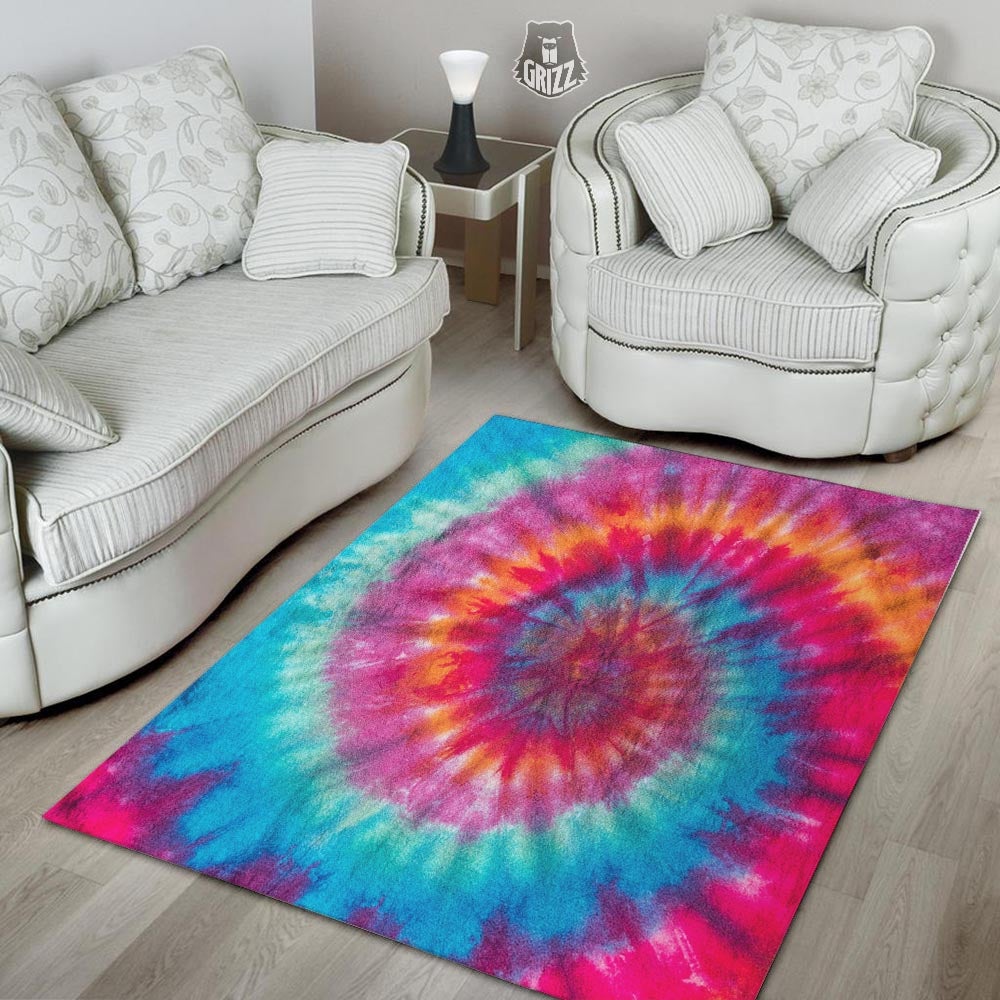 Tie Dye Pattern Print Floor Mat-grizzshop