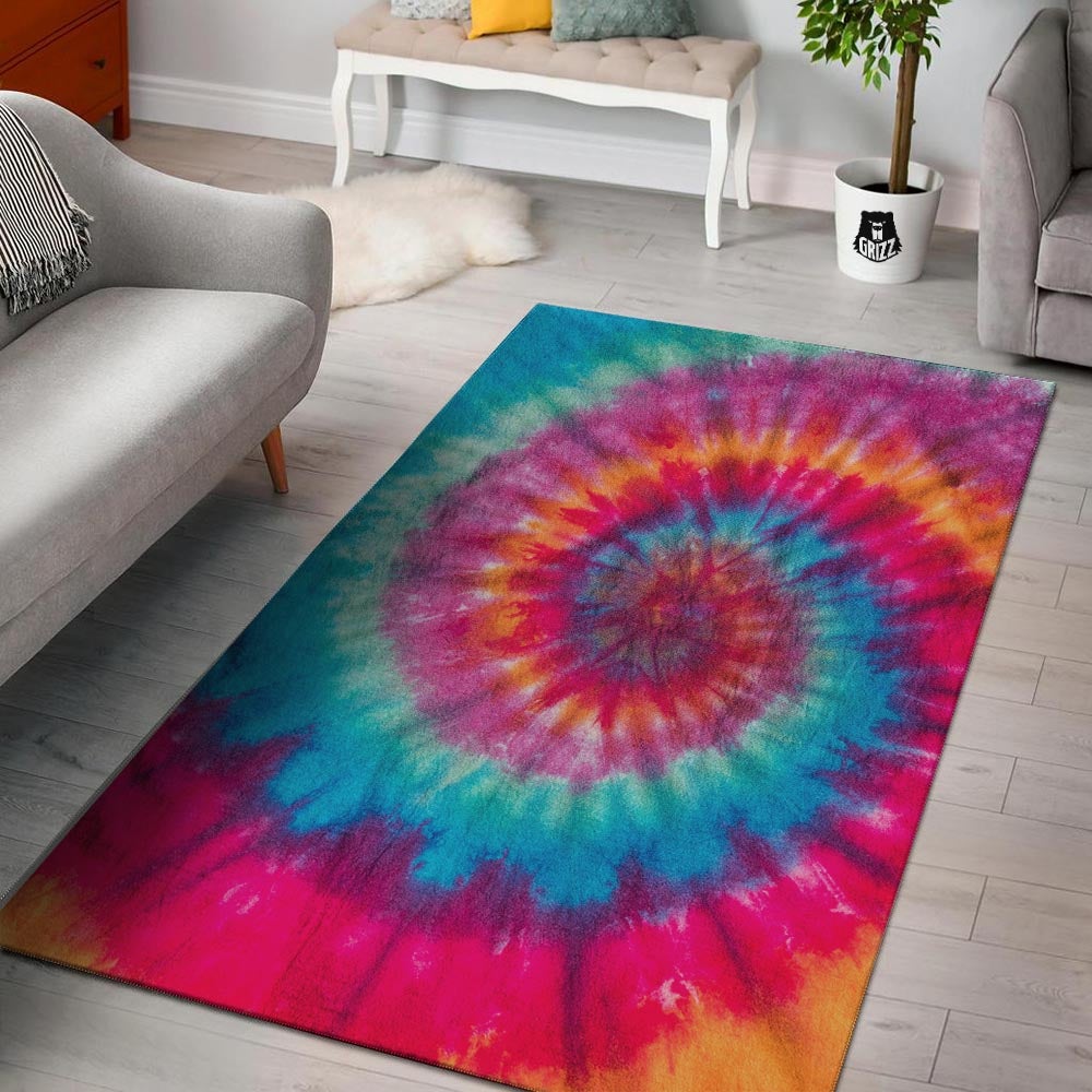 Tie Dye Pattern Print Floor Mat-grizzshop