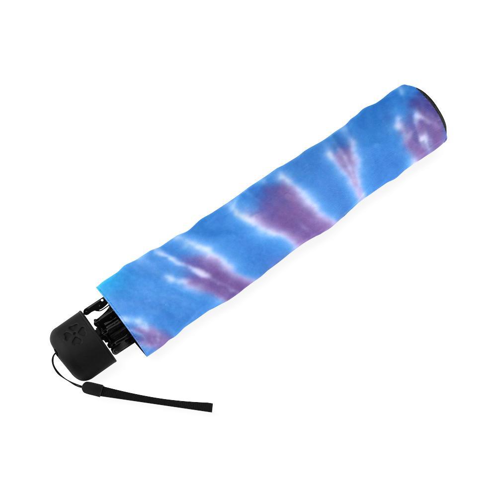 Tie Dye Pattern Print Foldable Umbrella-grizzshop