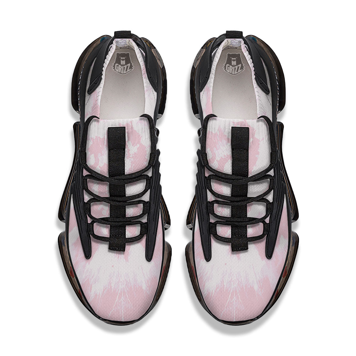 Tie Dye Pink Print Black Gym Shoes-grizzshop