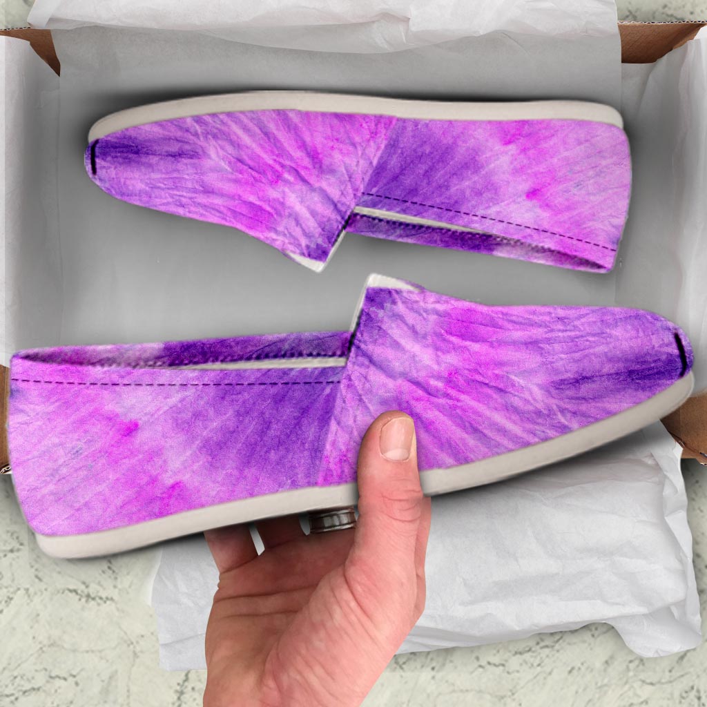 Tie Dye Purple Canvas Shoes-grizzshop