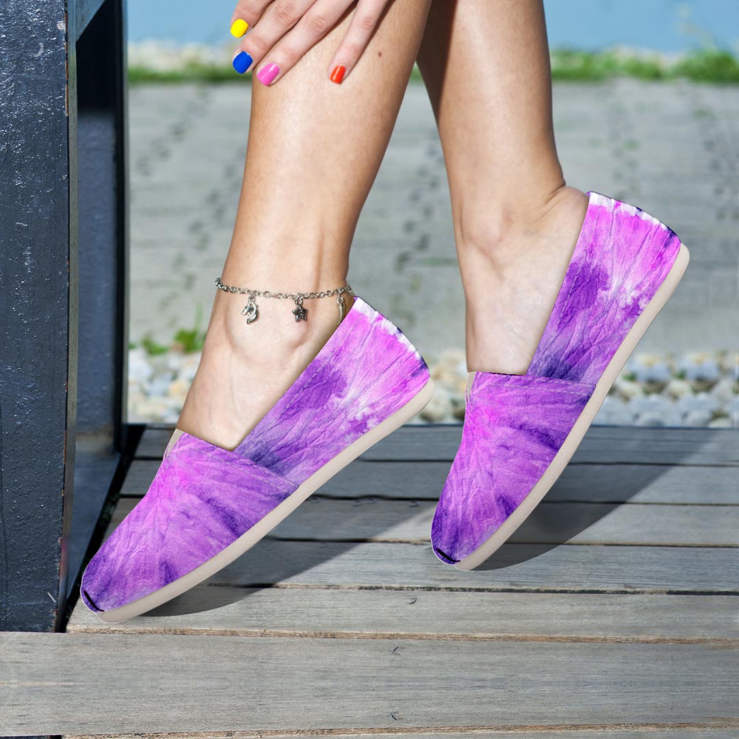 Tie Dye Purple Canvas Shoes-grizzshop