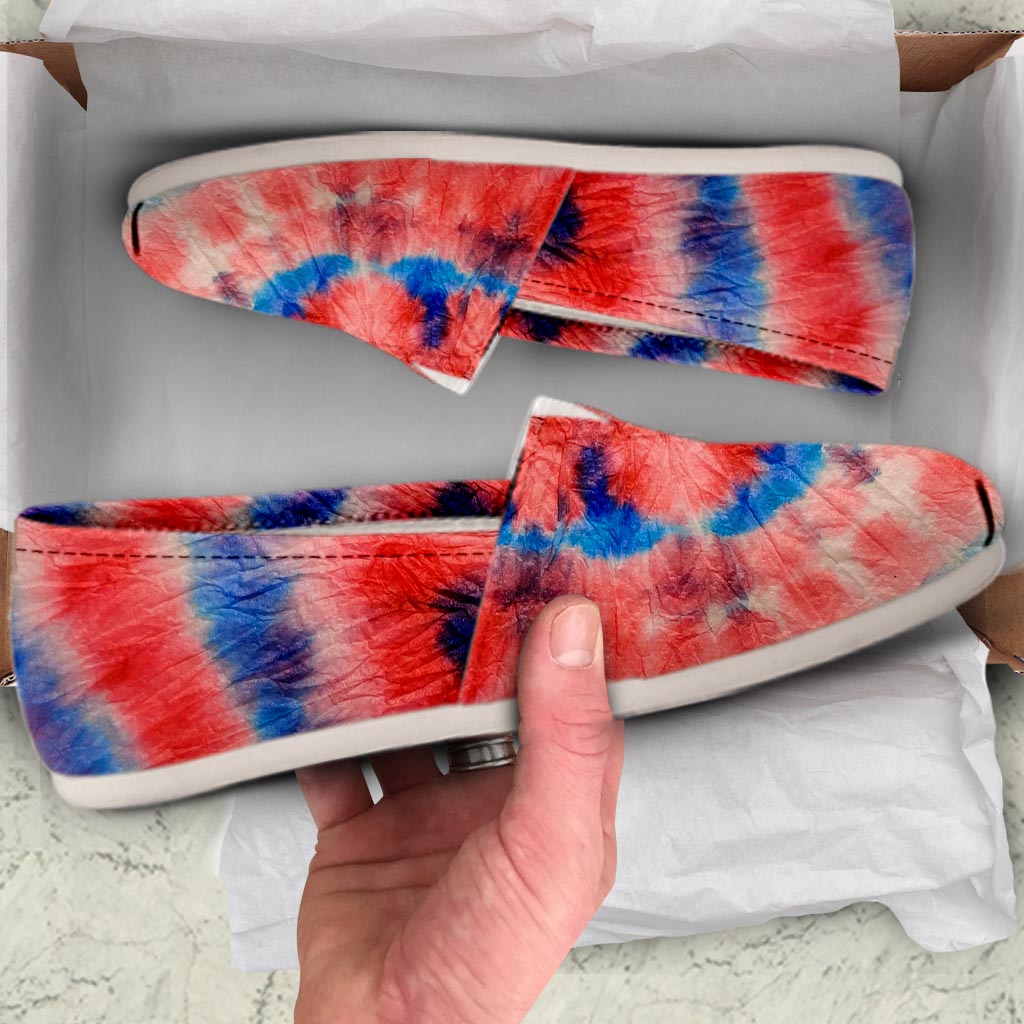 Tie Dye Swirl Batik Canvas Shoes-grizzshop