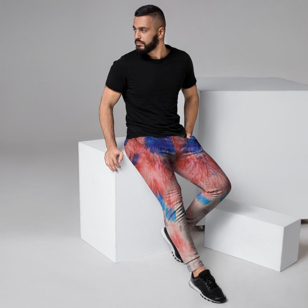 Tie Dye Swirl Batik Men's Joggers-grizzshop