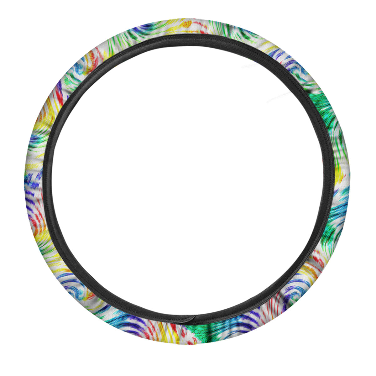 Tie Dye Swirl Colorful Print Pattern Car Steering Wheel Cover-grizzshop