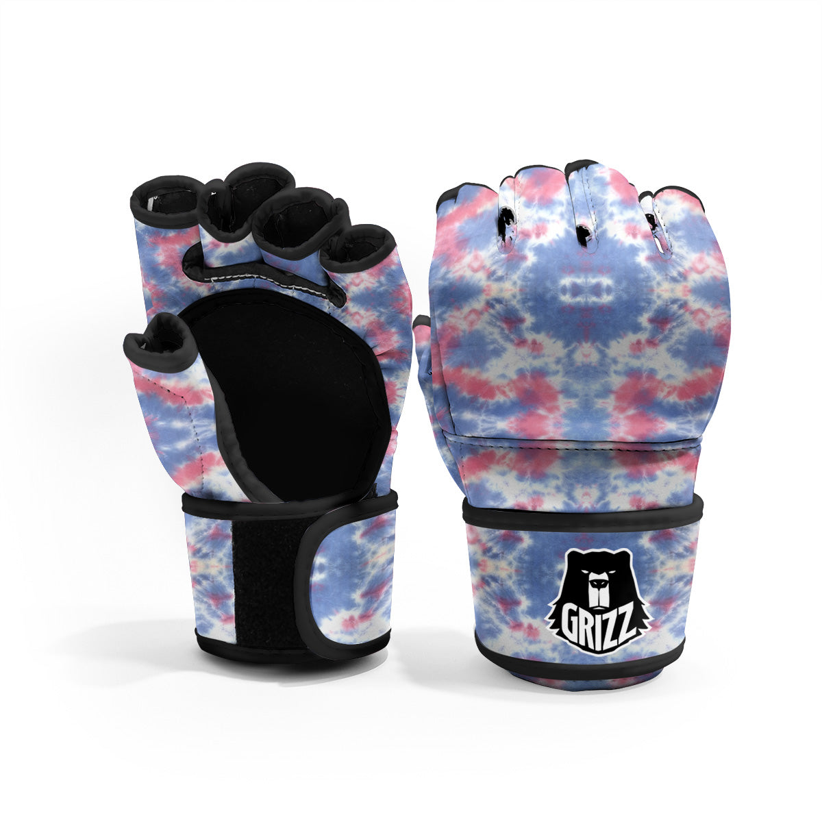 Tie Dye Two Tone Print Pattern MMA Gloves-grizzshop