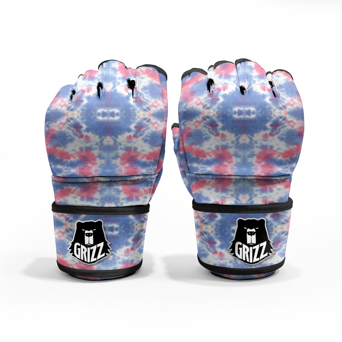 Tie Dye Two Tone Print Pattern MMA Gloves-grizzshop