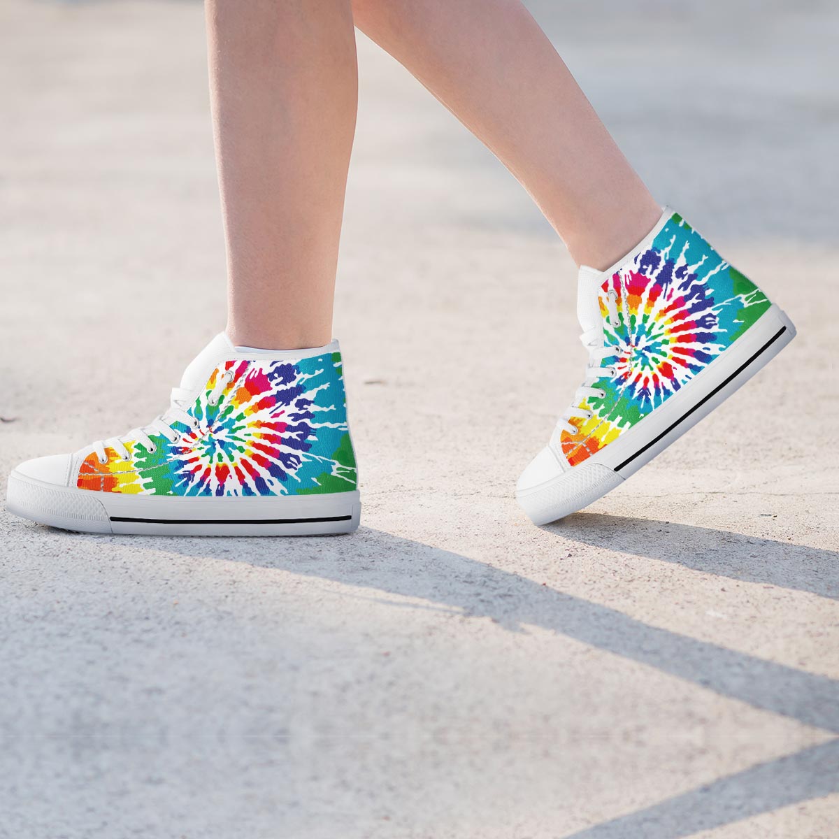 Tie Dye Women's High Top Shoes-grizzshop