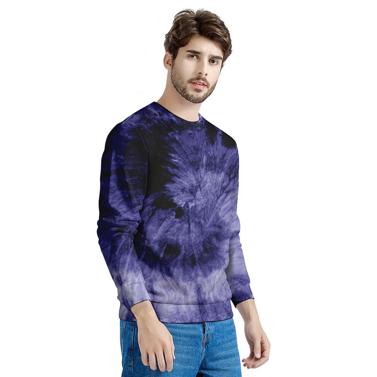 Tie Dye Blue Men's Sweatshirt-grizzshop