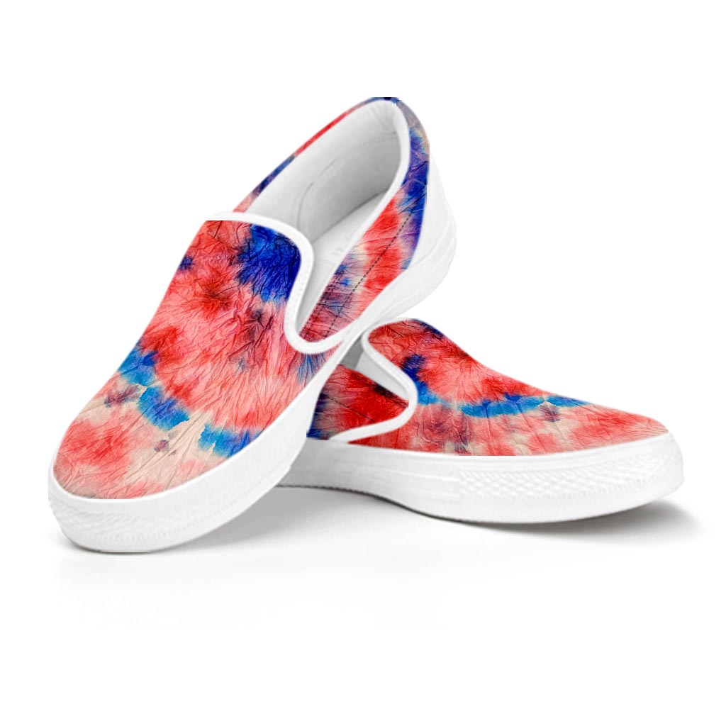Tie Dye Swirl Batik Men's Slip On Sneakers-grizzshop