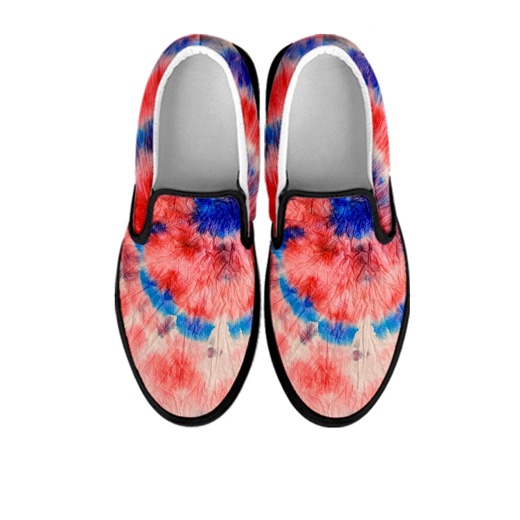 Tie Dye Swirl Batik Men's Slip On Sneakers-grizzshop