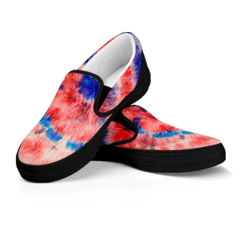 Tie Dye Swirl Batik Men's Slip On Sneakers-grizzshop