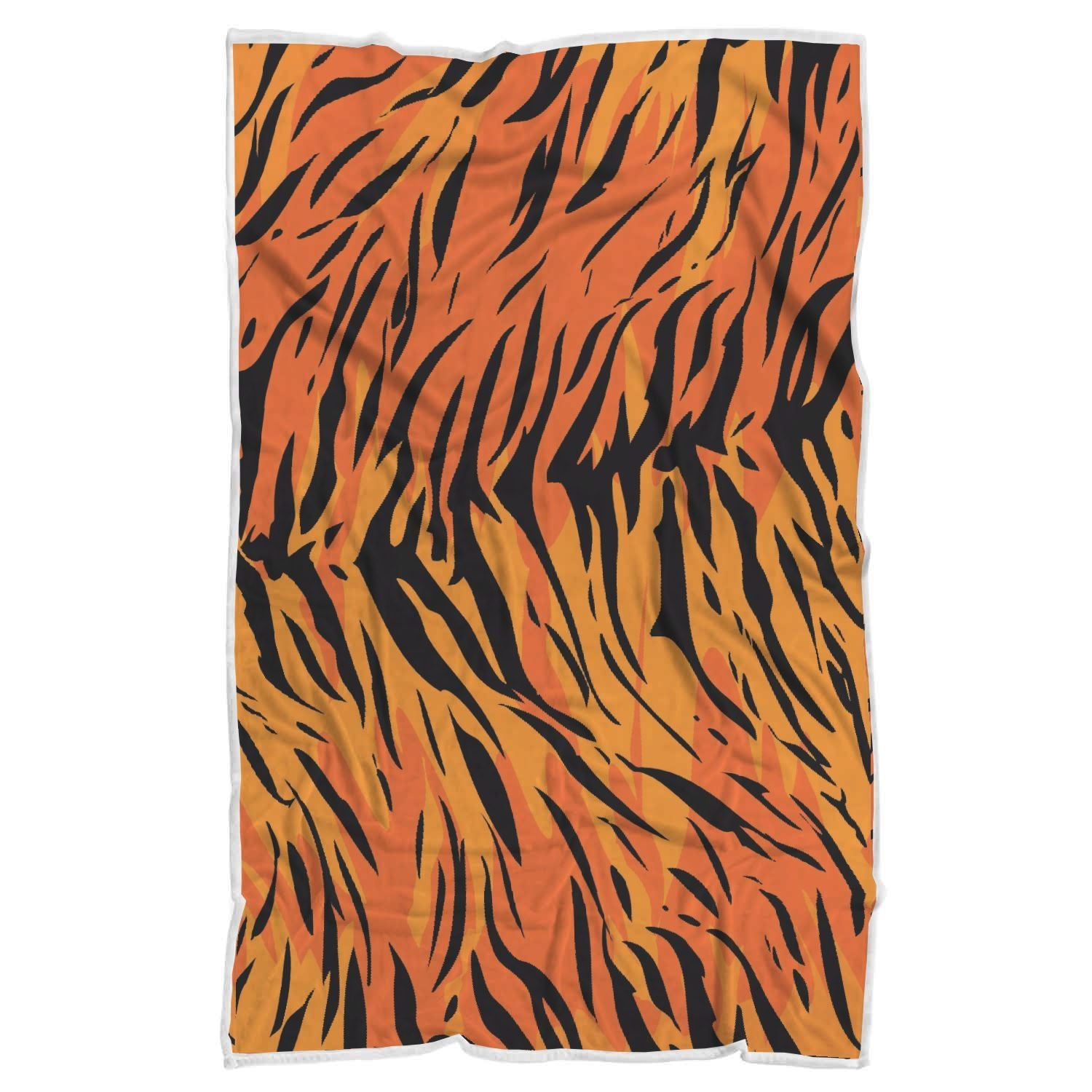 Tiger Pattern Print Throw Blanket-grizzshop