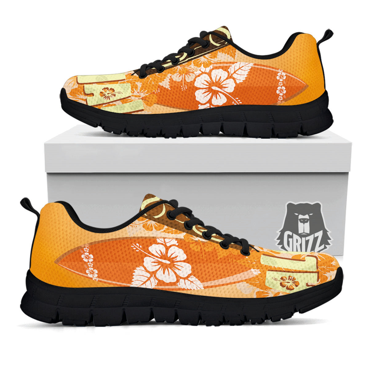 Tiki Aloha Print Black Sneaker-grizzshop