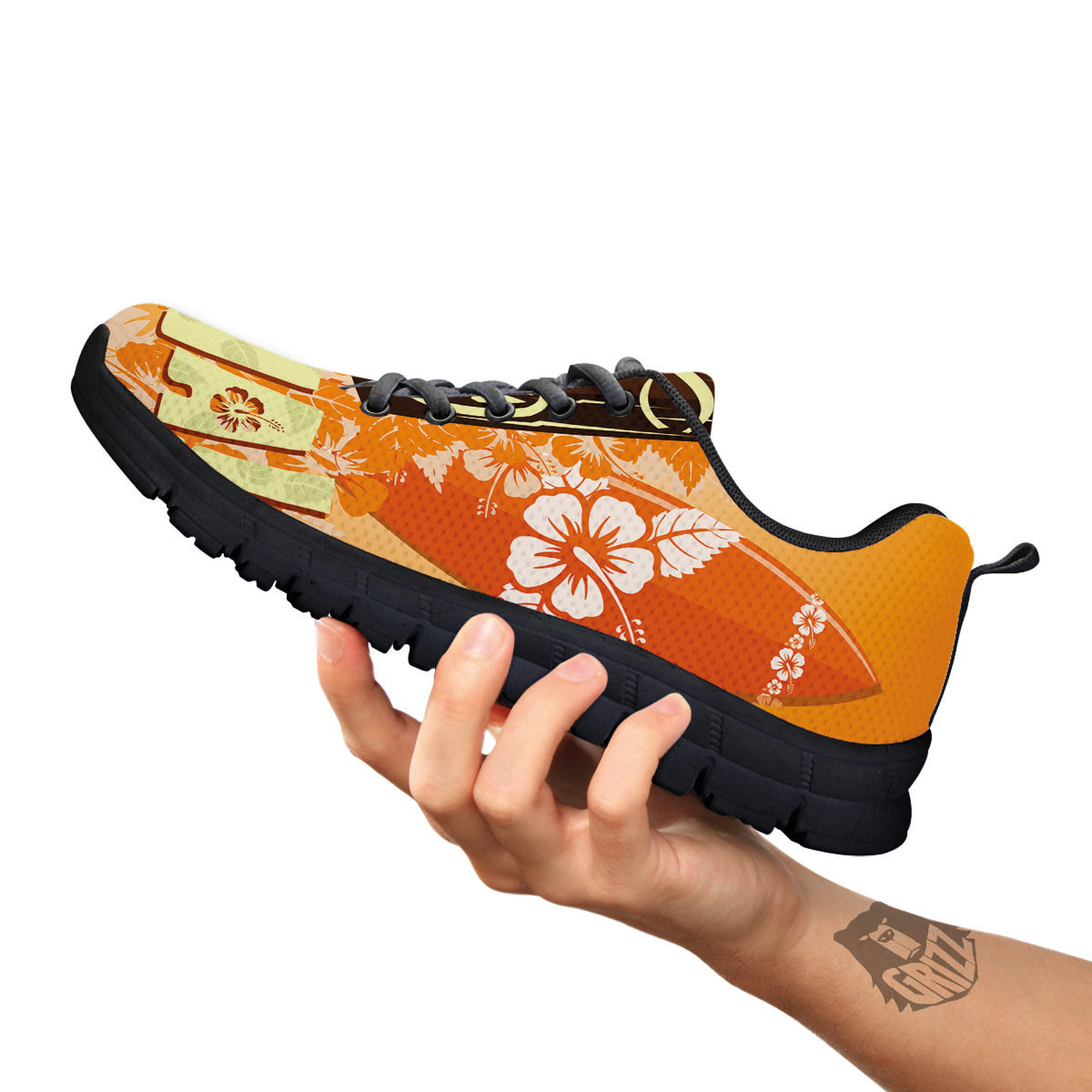 Tiki Aloha Print Black Sneaker-grizzshop