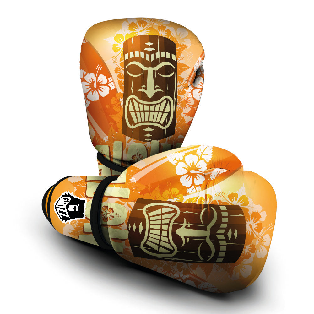 Tiki Aloha Print Boxing Gloves-grizzshop