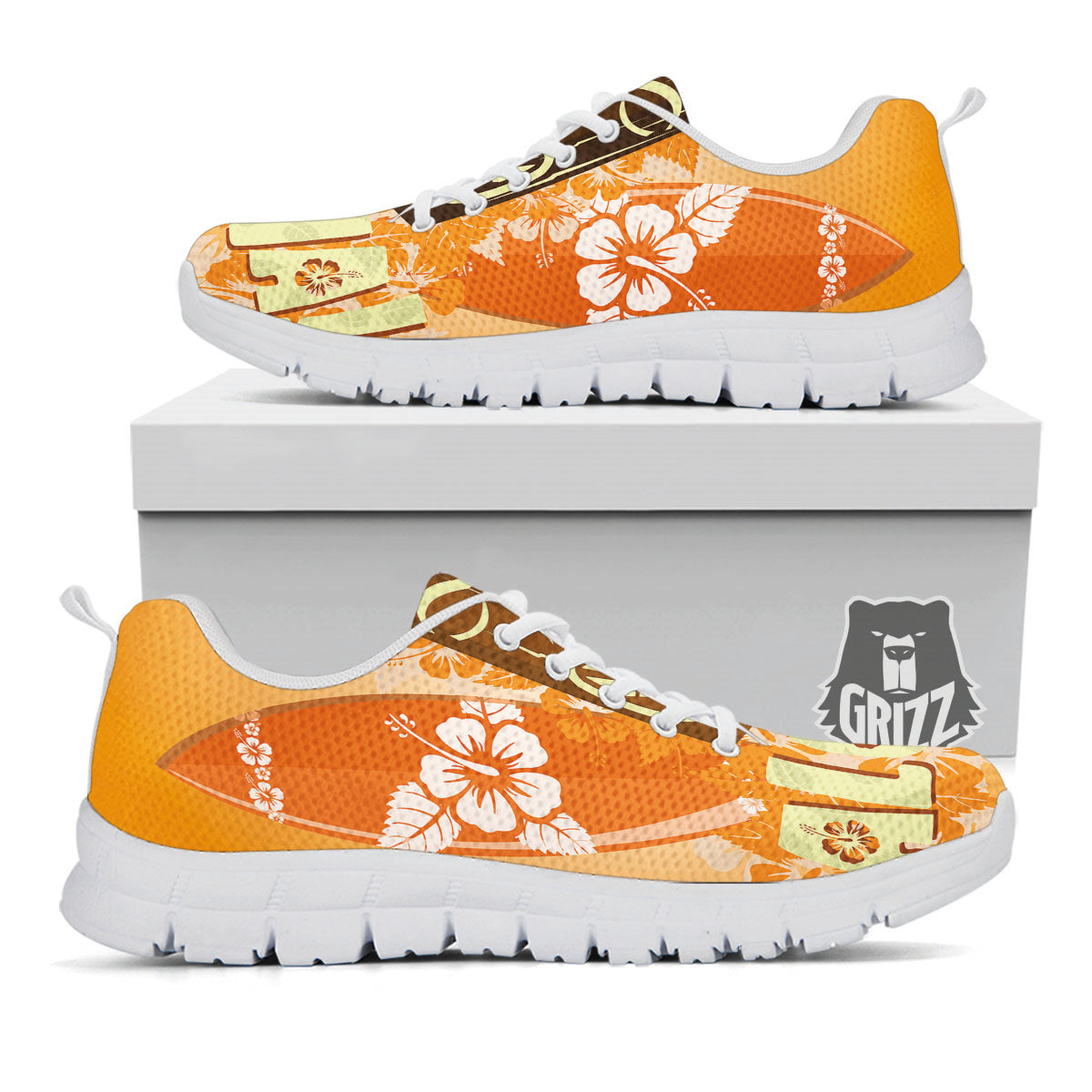 Tiki Aloha Print White Sneaker-grizzshop