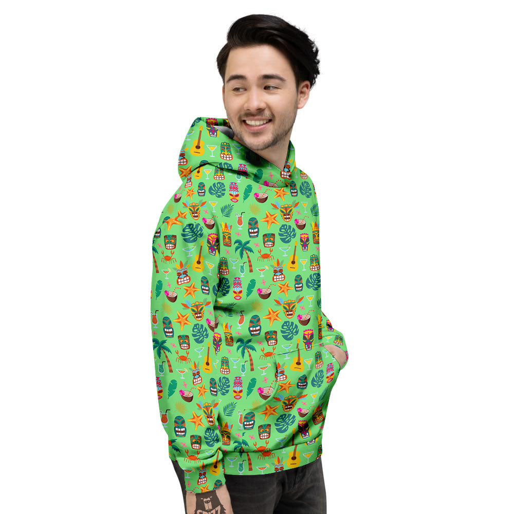 Tiki Colorful Print Pattern Men's Hoodie-grizzshop