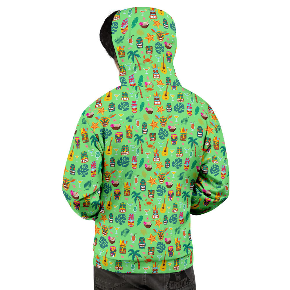 Tiki Colorful Print Pattern Men's Hoodie-grizzshop