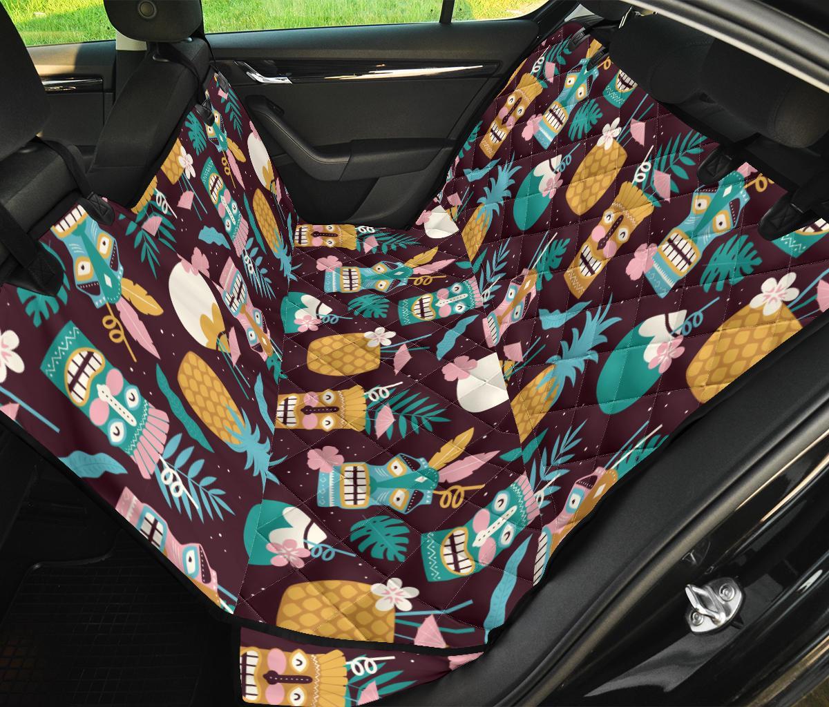 Tiki Fruit Pattern Print Pet Car Seat Cover-grizzshop