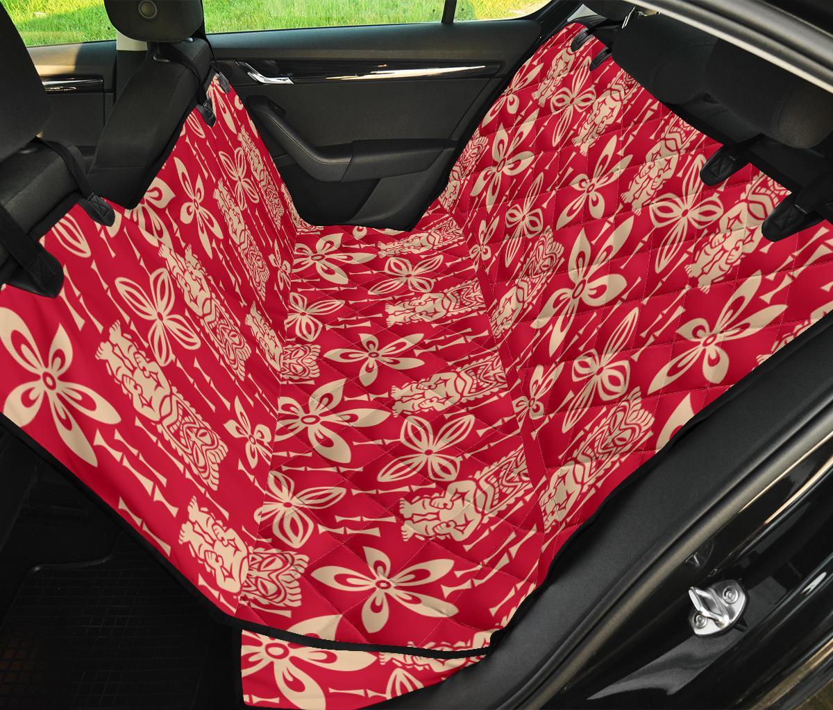 Tiki Hawaiian Pattern Print Pet Car Seat Cover-grizzshop