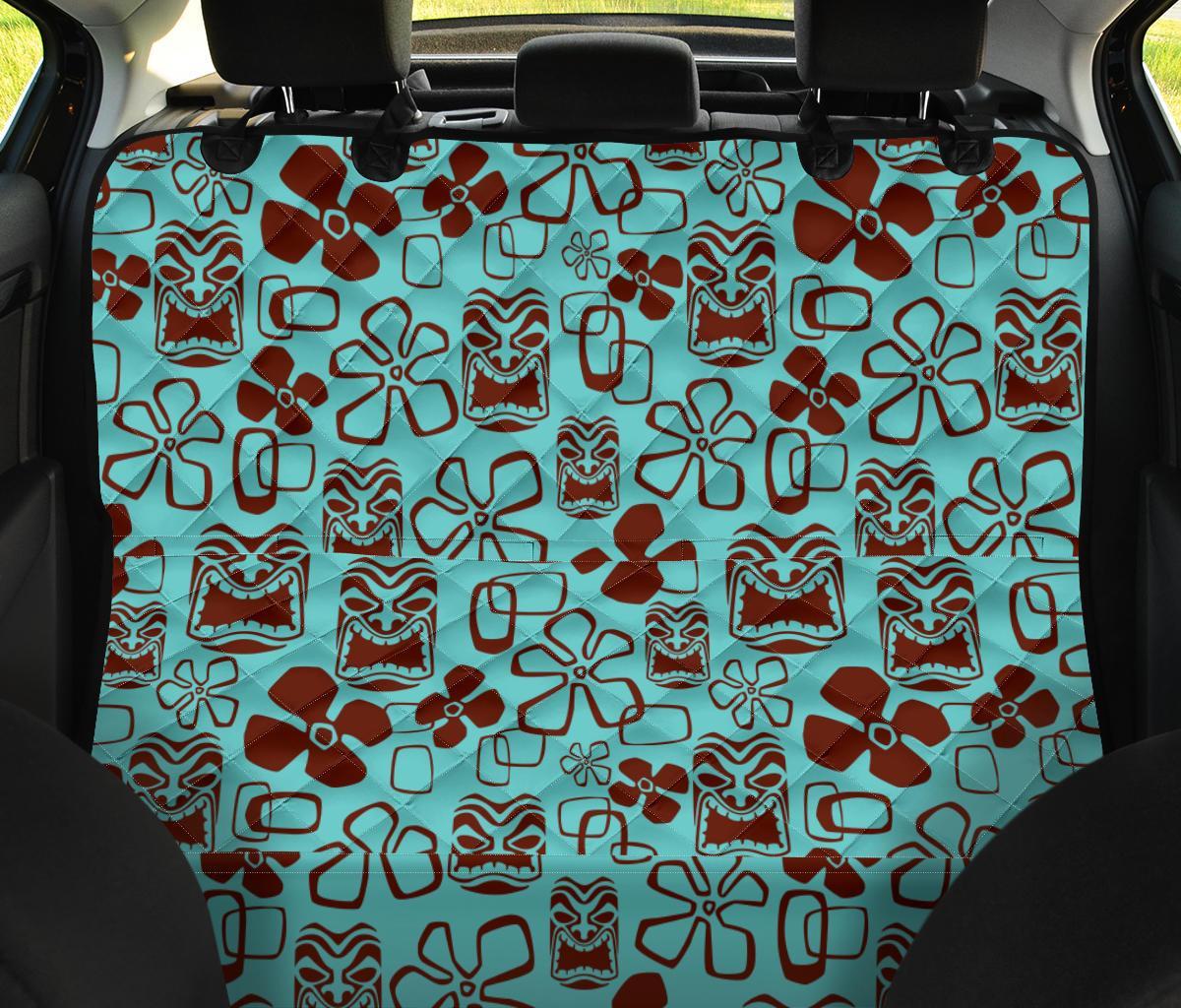 Tiki Hibiscus Pattern Print Pet Car Seat Cover-grizzshop