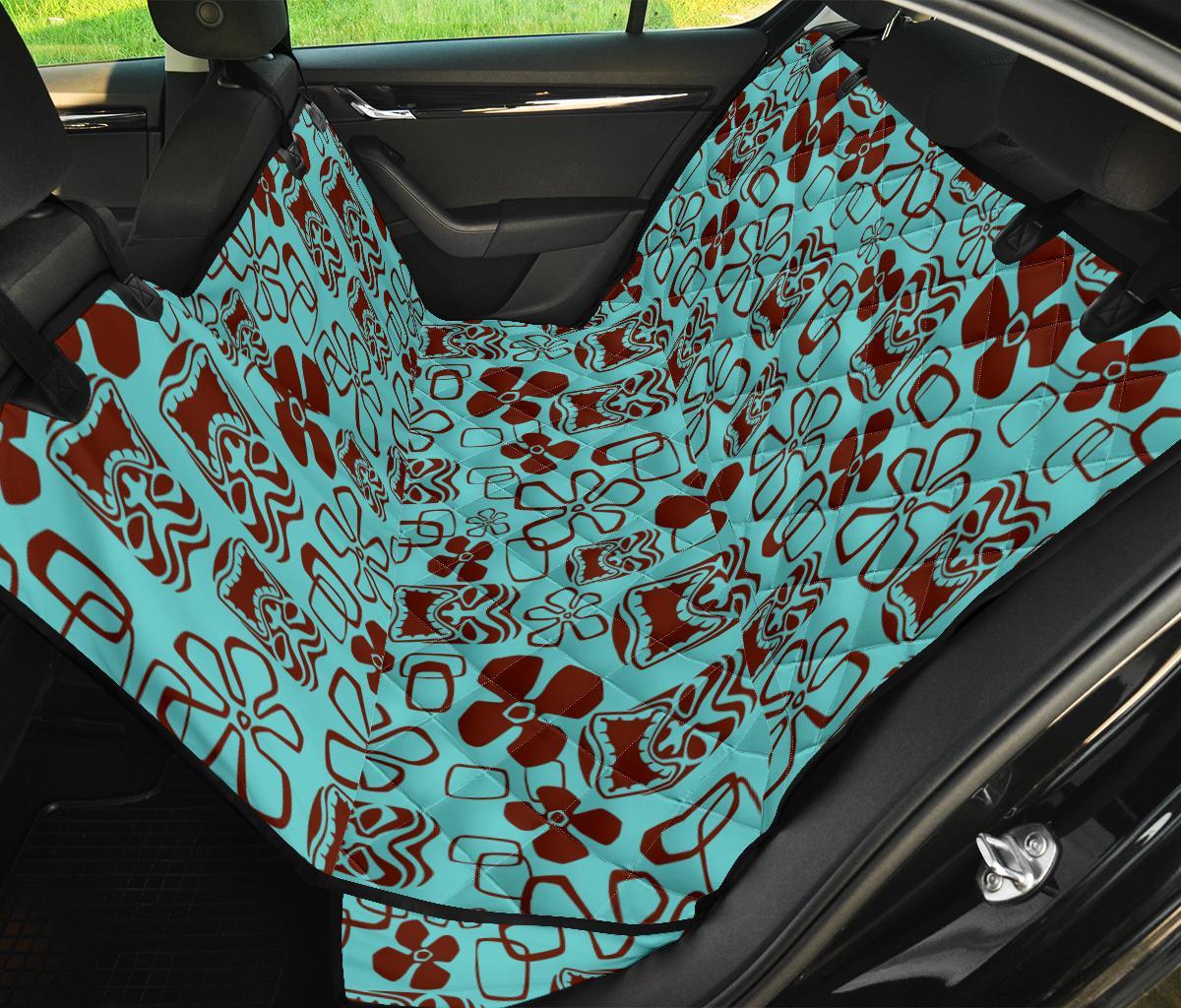 Tiki Hibiscus Pattern Print Pet Car Seat Cover-grizzshop