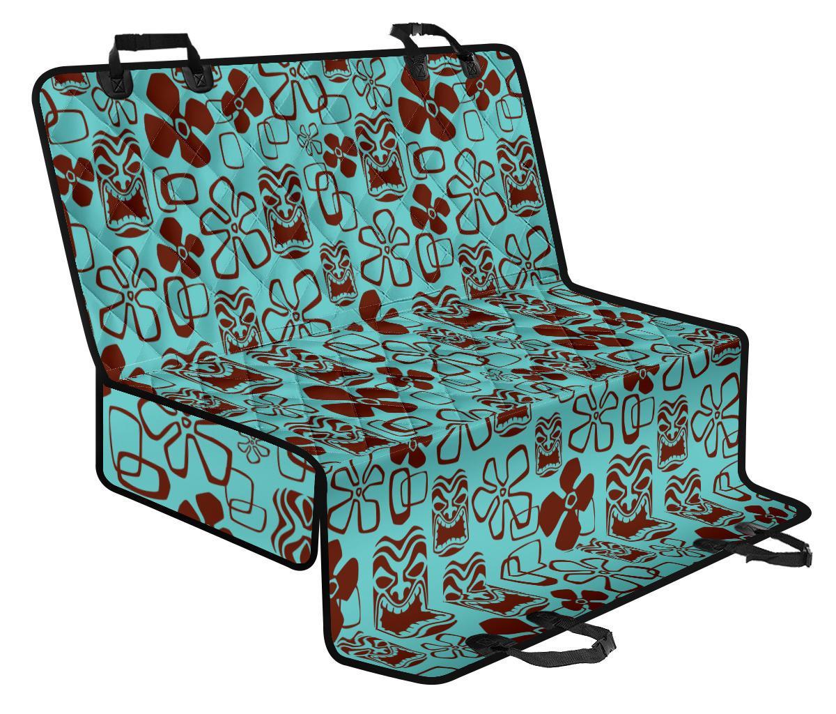Tiki Hibiscus Pattern Print Pet Car Seat Cover-grizzshop