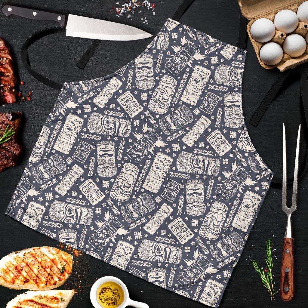 Tiki Pattern Print Men's Apron-grizzshop