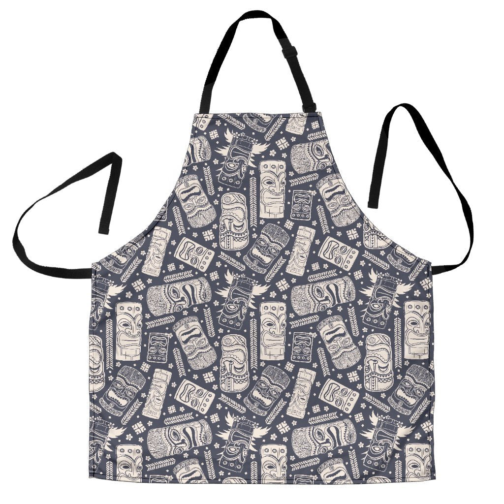 Tiki Pattern Print Men's Apron-grizzshop