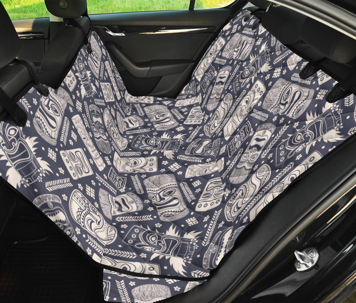 Tiki Pattern Print Pet Car Seat Cover-grizzshop