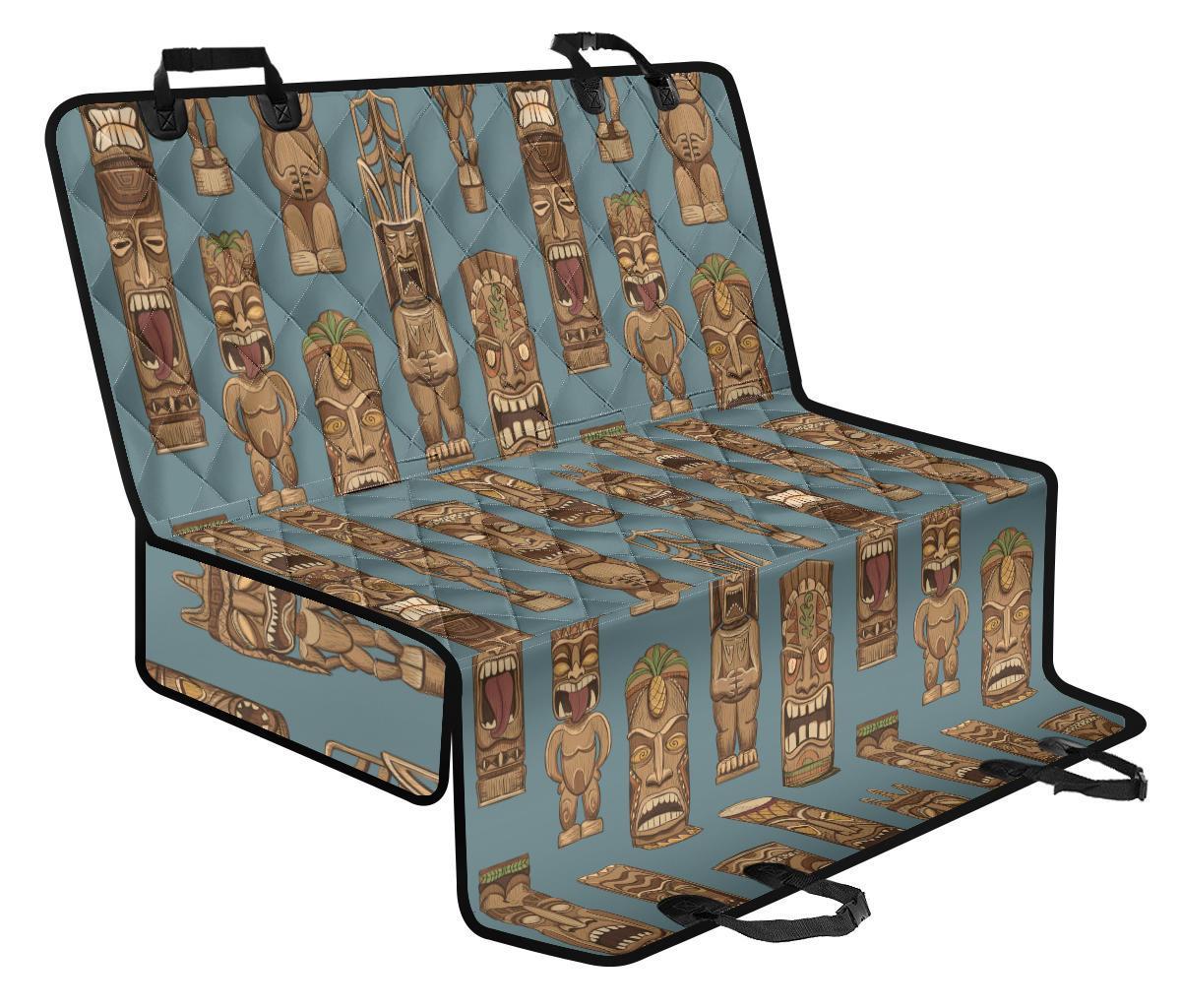 Tiki Print Pattern Pet Car Seat Cover-grizzshop