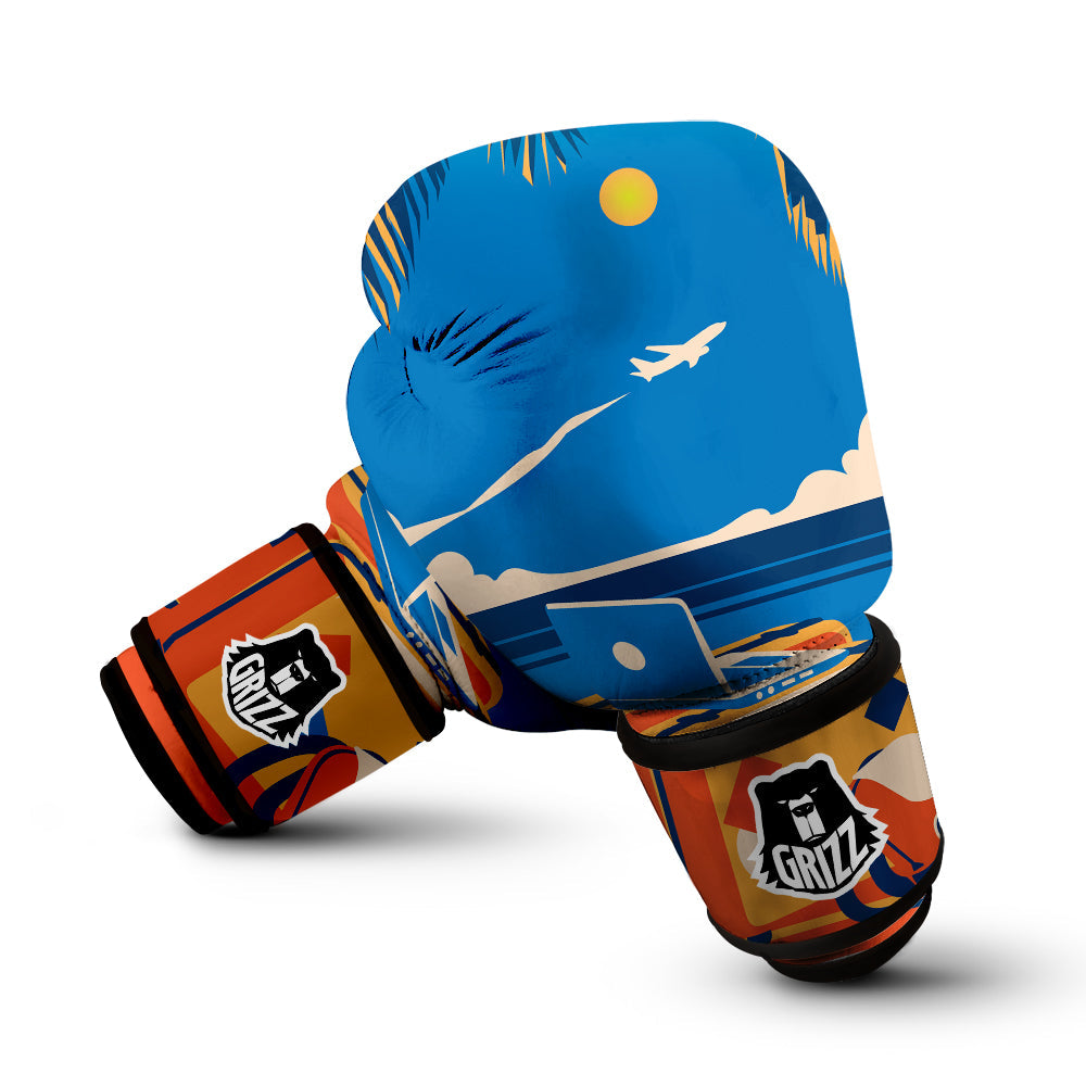 Time To Travel Summer Holiday Print Boxing Gloves-grizzshop