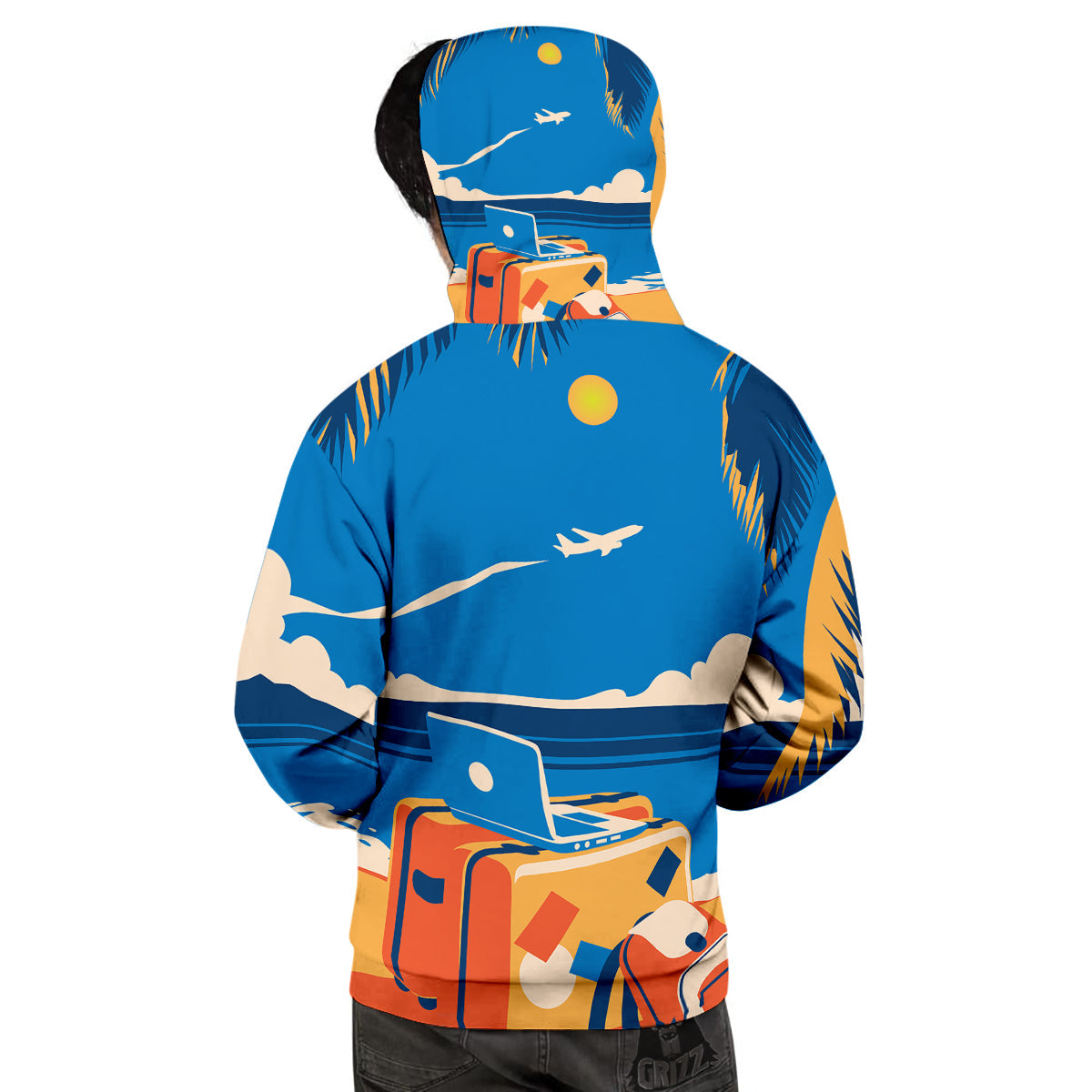 Time To Travel Summer Holiday Print Men's Hoodie-grizzshop