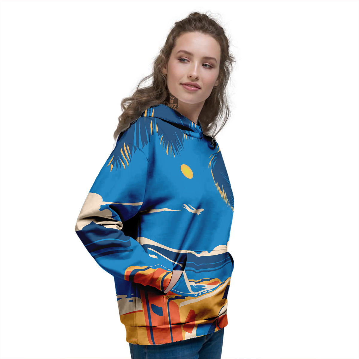 Time To Travel Summer Holiday Print Women's Hoodie-grizzshop